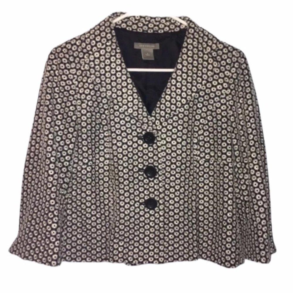 Ann Taylor Pleated Cape Blazer Jacket Size 0